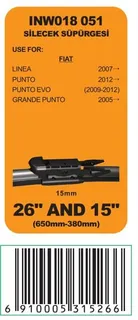 Silecek Süpürgesi (Muz) Fiat Linea-Punto Iii-Grande Punto (650 - 380 Mm)