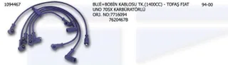 Buji + Bobin Kablosu Tk. Fiat Uno 70 Sx Krb