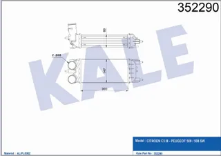 42-3304 Turbo Radyatoru (Intercooler) Citroen C5 Iii (Rd) 1.6 Hdi 2008-2015