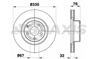 Fren Diski On Havali Performans Delikli Mercedes S-Class W220 98>05