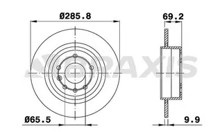 Arka Fren Disk Aynasi Saab 9 5 2.0i 2.3i