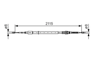 El Fren Teli Arka Sag / Sol P307 Sw C4 Sedan Boy:2115 / 1316mm 02>