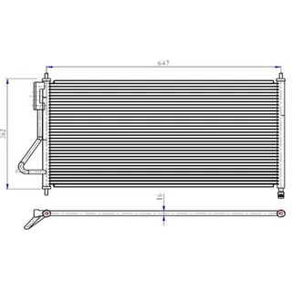 WISCO 3143005-00 Klima Radyatoru 670x351x16-Ford Focus 98>