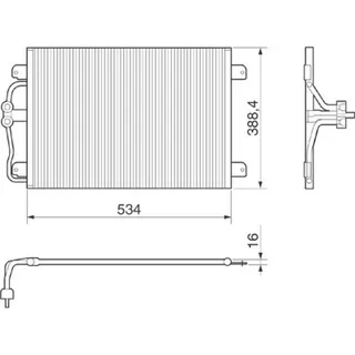 VEKA 43-3500 Klima Radyatörü Renault Megane I (Ba0/1) 1.4i 16v A-T/M-T 1996-2003