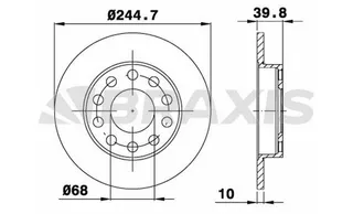 Arka Fren Aynasi A80 91>94 A4 00>04 A4 Avant 01>04 A4 Cabriolet Seat Exeo 08>