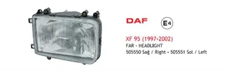 Far Sag Daf Xf95 97 02 Ince Cam (H4-W5w)(E Belgeli)